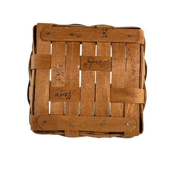 1987 Longaberger All-American Medium Berry Basket w/Blue Liner & Protector - Picture 3 of 3